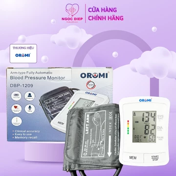 Máy Đo Huyết Áp Điện Tử Bắp Tay OROMI DBP-1209 - Bộ Đo Huyết Áp Có Giọng Nói Tiếng Việt