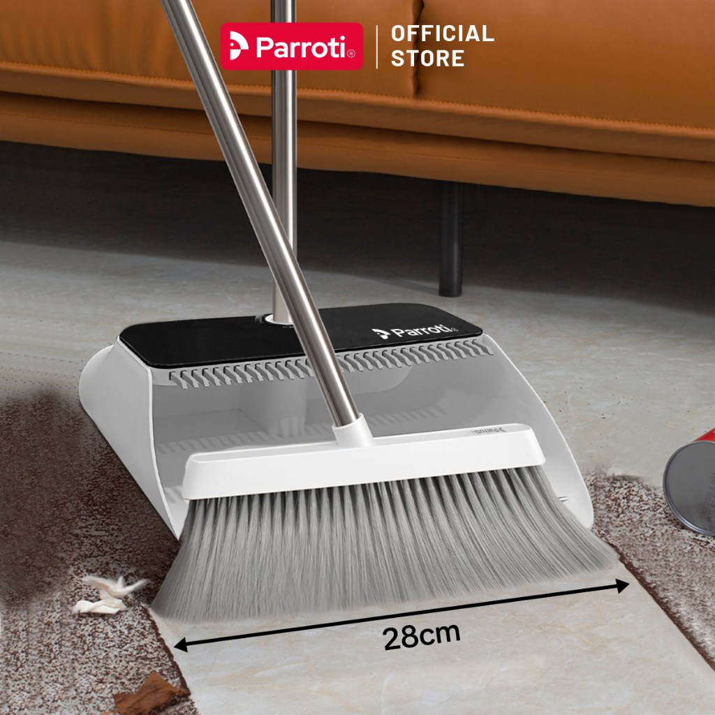 Ảnh Chổi Quét Nhà Thông Minh Gấp Gọn, Kèm Hót Rác Lấy Được Tóc Dễ Dàng Parroti Broom - BM01 2