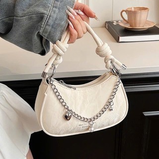 Túi Xách Nữ Dáng Kẹp Nách Phối Xích BLing thời trang đi tiệc chất da Pu nhung size 18- TXN07