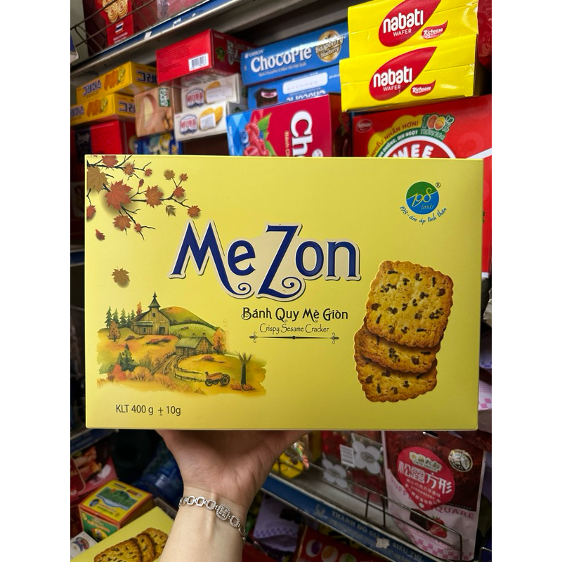 Bánh quy mè giòn Mezon hộp 400g hàng chuẩn | Shopee Việt Nam