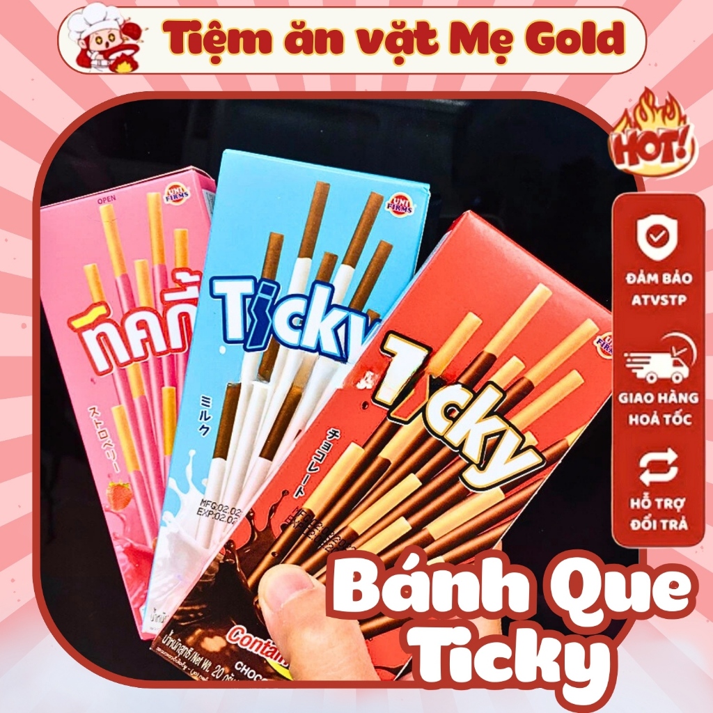 Bánh Que Ticky Socola Sữa Thái Lan (Hộp 6 Thanh), Tiệm Ăn Văt Mẹ Gold ...