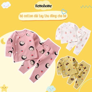 [MỚI 2024] Đồ Bộ Dài Tay, Bộ Quần Áo Thu Đông Dài Tay Bemohome Chất Cotton Mềm Mịn Hoạ Tiết Đáng Yêu Cho Bé Trai Bé Gái
