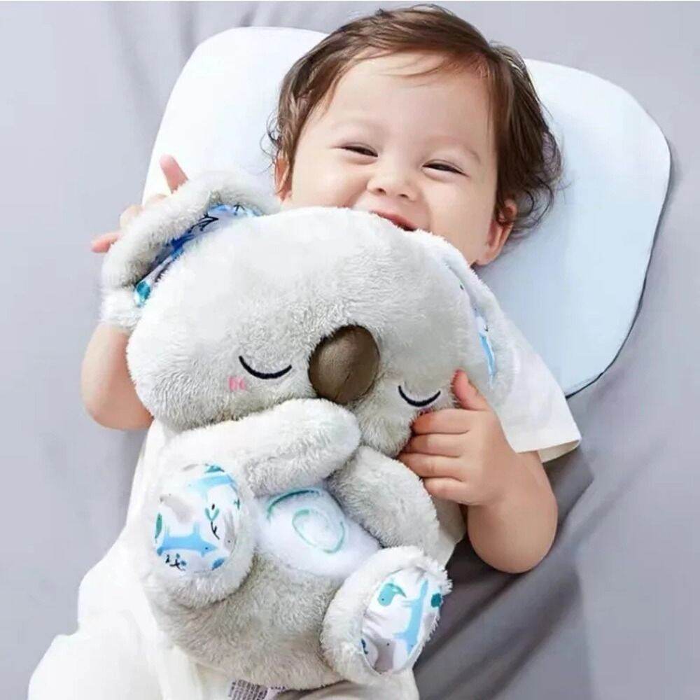 Gấu Bông Ru Ngủ Nhịp Thở Có Đèn Ngủ, Nhạc Ru, Động Tác Hít Thở Tạo Cảm Giác Cho Bé Ngủ Nhanh, Ngủ Ngon.Bobesu