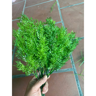 Canh lá lăng xanh cắm kèm hoa 7 nhánh