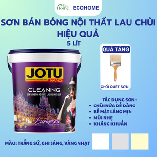 Sơn bán bóng nội thất lau chùi hiệu quả JUBY, sơn trong nhà, dễ lau chùi, chống bám bụi, full bảng màu J5