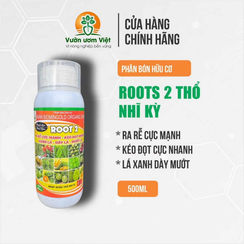 Phân bón hữu cơ Roots 2 nhập khẩu Thổ Nhĩ Kỳ, đậm đặc siêu tiết kiệm - 500ml
