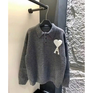 [Về Sẵn] Áo Len Polo Ghi Tim Chữ A QC