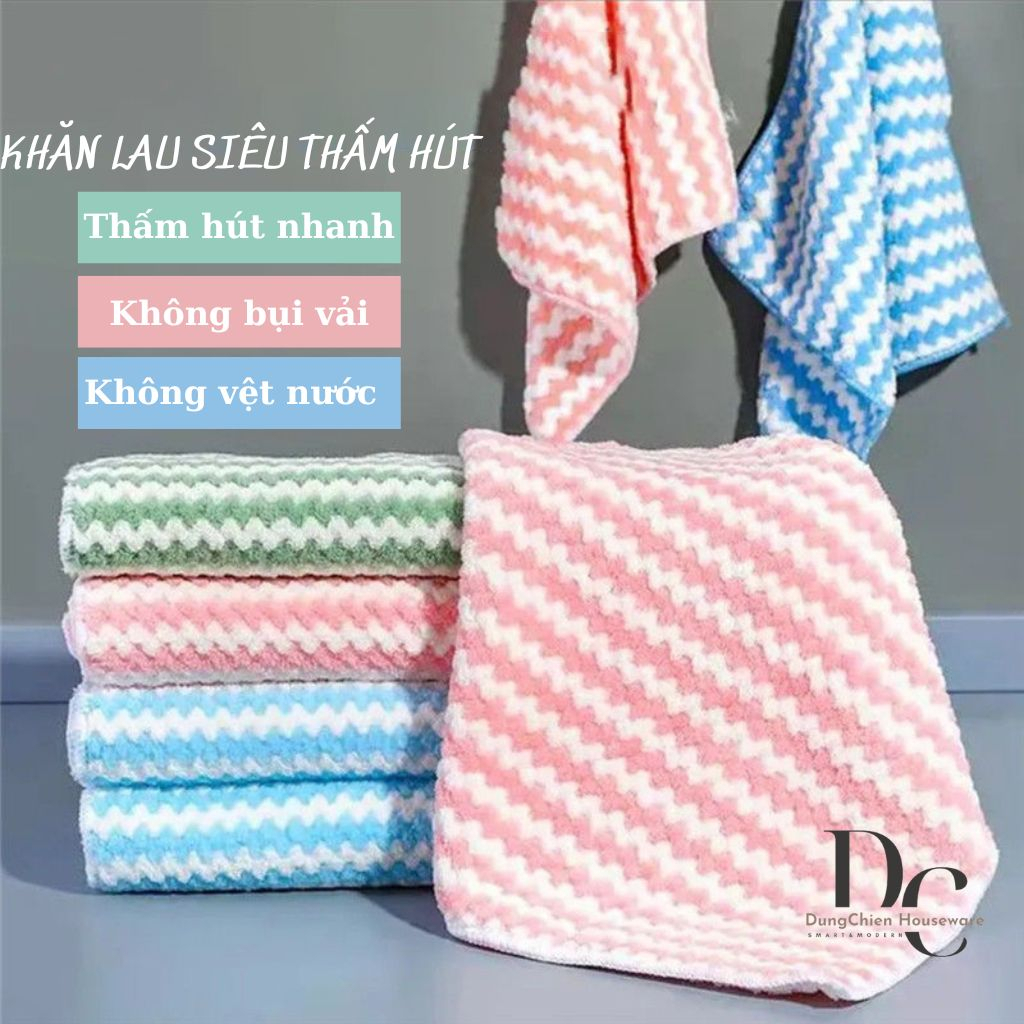 Combo 10 Khăn lau bếp đa năng 2 mặt siêu thấm hút DC houseware size 25*25cm