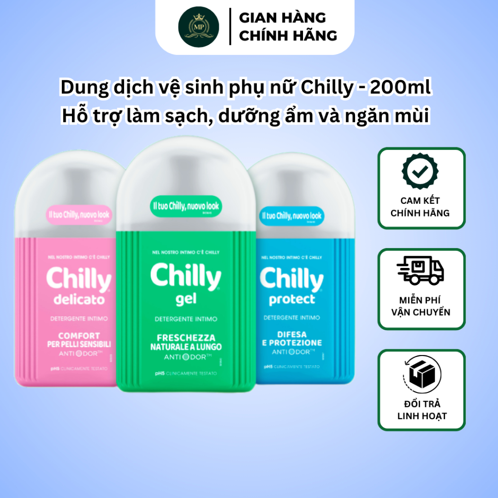 Chilly - Dung dịch vệ sinh phụ nữ Chilly - Nhập khẩu Ý - Lọ 200ml ...