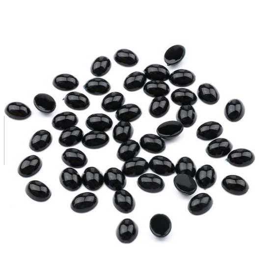 gói 5 đôi Mắt Nhựa Hình Oval Màu Đen Chuyên Dụng Cho Búp Bê/ Thú Nhồi Bông - nguyên liệu handmade