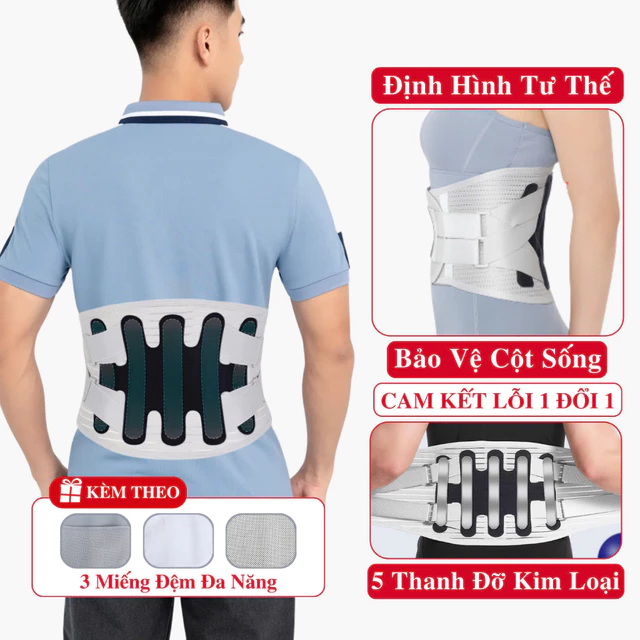 Đai Lưng Cột Sống Thoát Vị Đĩa Đệm Hỗ Trợ Đau Mỏi Lưng Thoái Hóa Cột Sống Andego, Đai Lưng Thoát Vị Đĩa Đệm Nam Nữ.