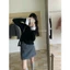 Triangle - Taupe long sleeved shirt (Cân nhắc kỹ, return is not welcomed)- Áo thun kiểu M.studio dài tay phối bèo