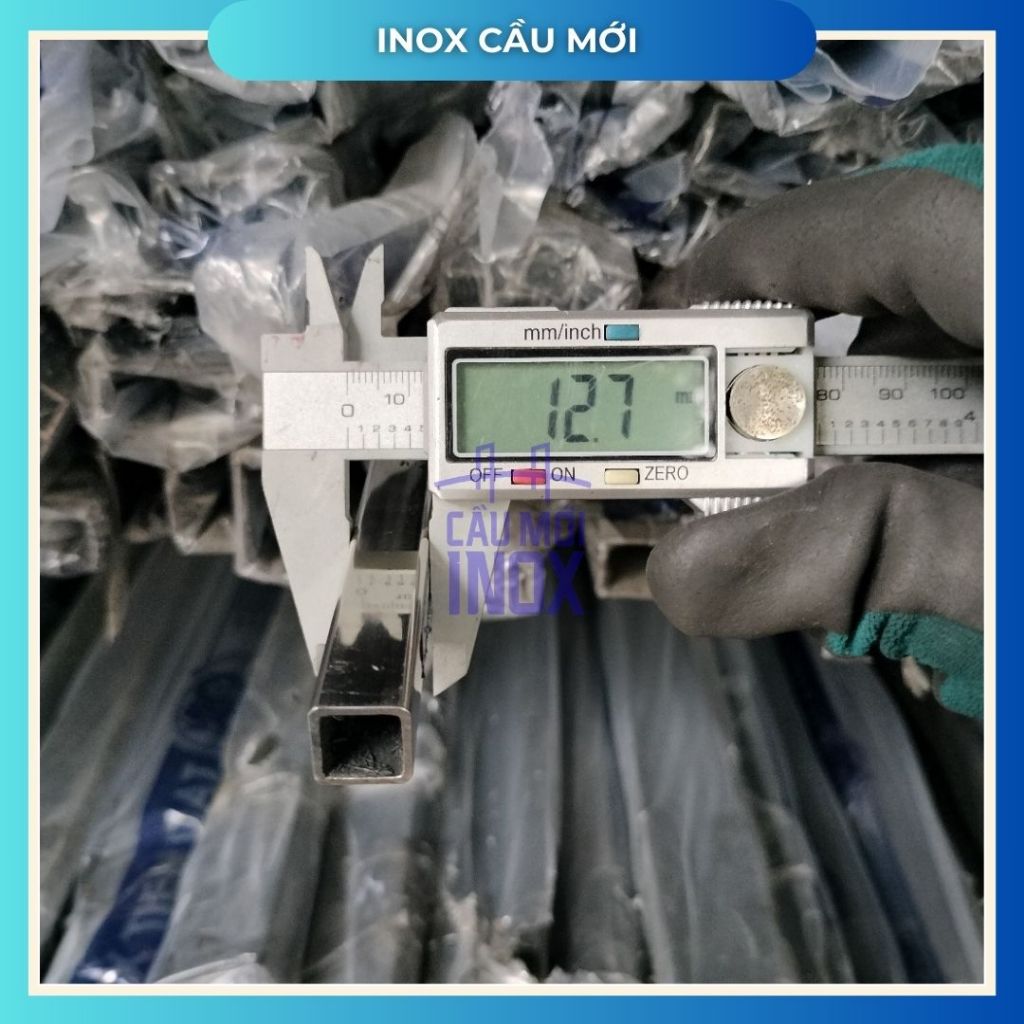 Hộp inox vuông 304 12.7*12.7 mm, Độ dày 1.2 mm, Dài 1m/1m2/1m5