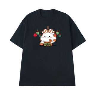 Áo Thun Giáng Sinh NGỐ TEE Sticker Quby Dễ Thương, Áo Thun Cổ Tròn Form Unisex Thoáng Mát Rộng Rãi