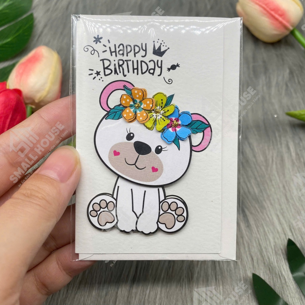 SET 5 THIỆP CHÚC MỪNG THỦ CÔNG HỌA TIẾT NỔI