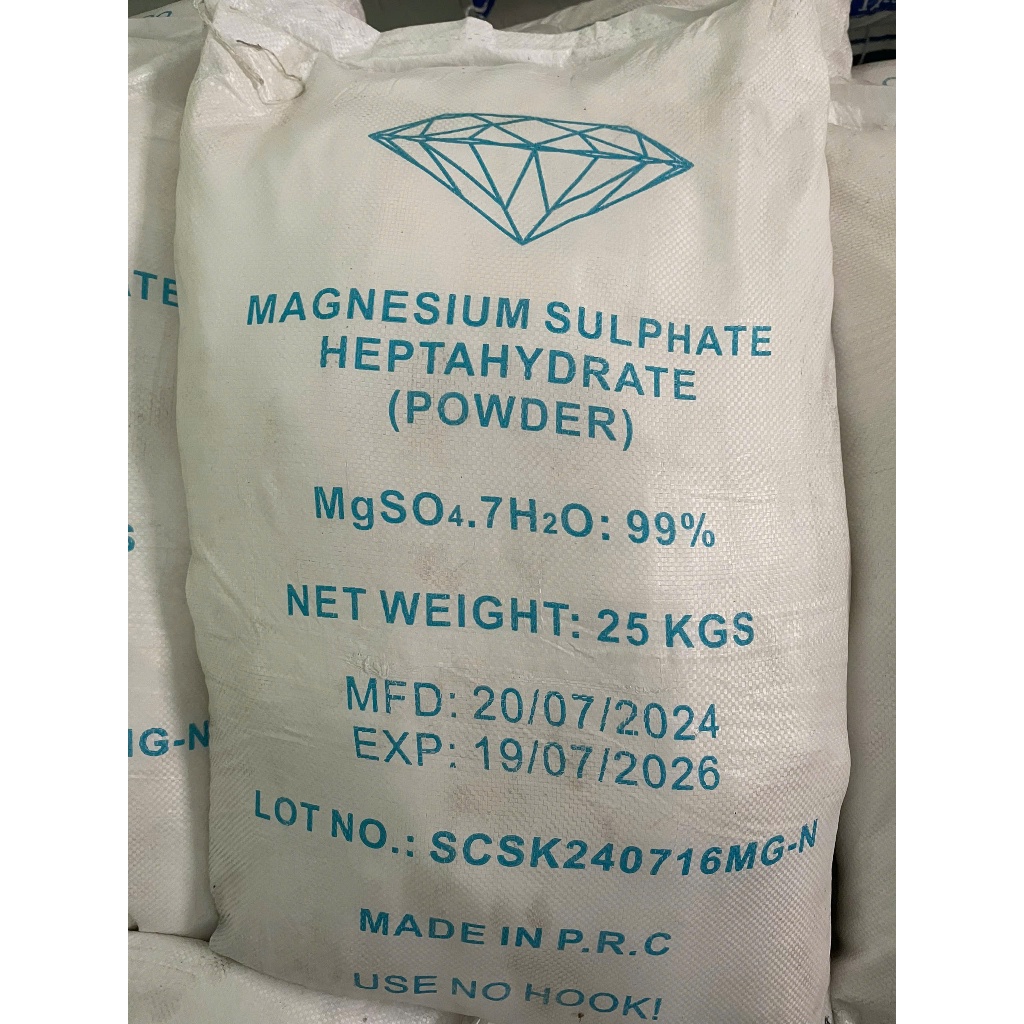 Phân bón Magie sunphat MgSO4.7H2O 99% - bao 25kg - bổ sung vi lượng ...