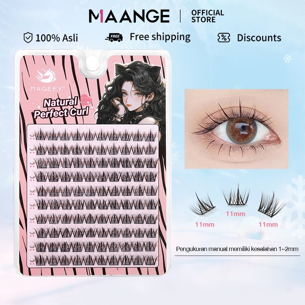 MAANGE Lông Mi Giả Tách Sợi Trang Điểm Tự Nhiên Anime 10 hàng 7800 ...