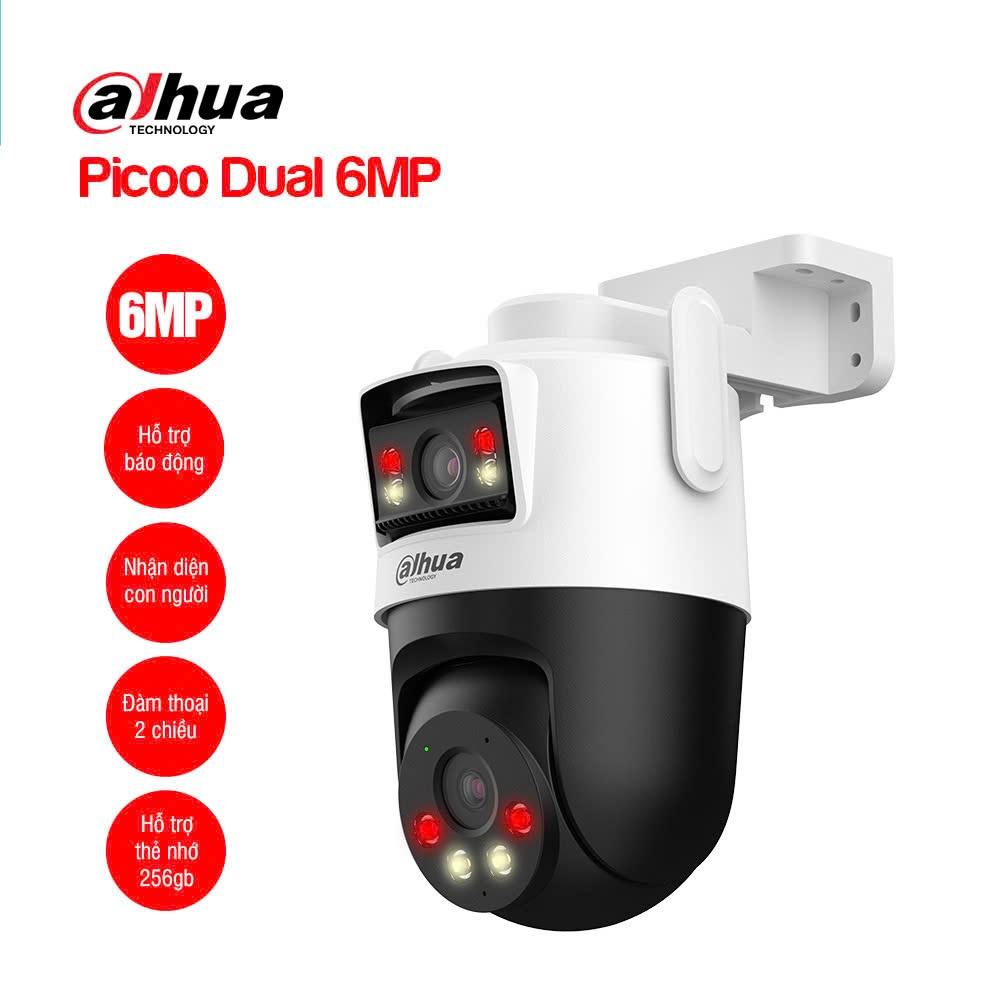 Camera Wifi 2 Mắt DAHUA Picoo Dual D1 P3D 6MP/P5D 10MP, Đàm Thoại 2 Chiều, Xoay 360 Độ, Theo Dõi | BigBuy360 - bigbuy360.vn