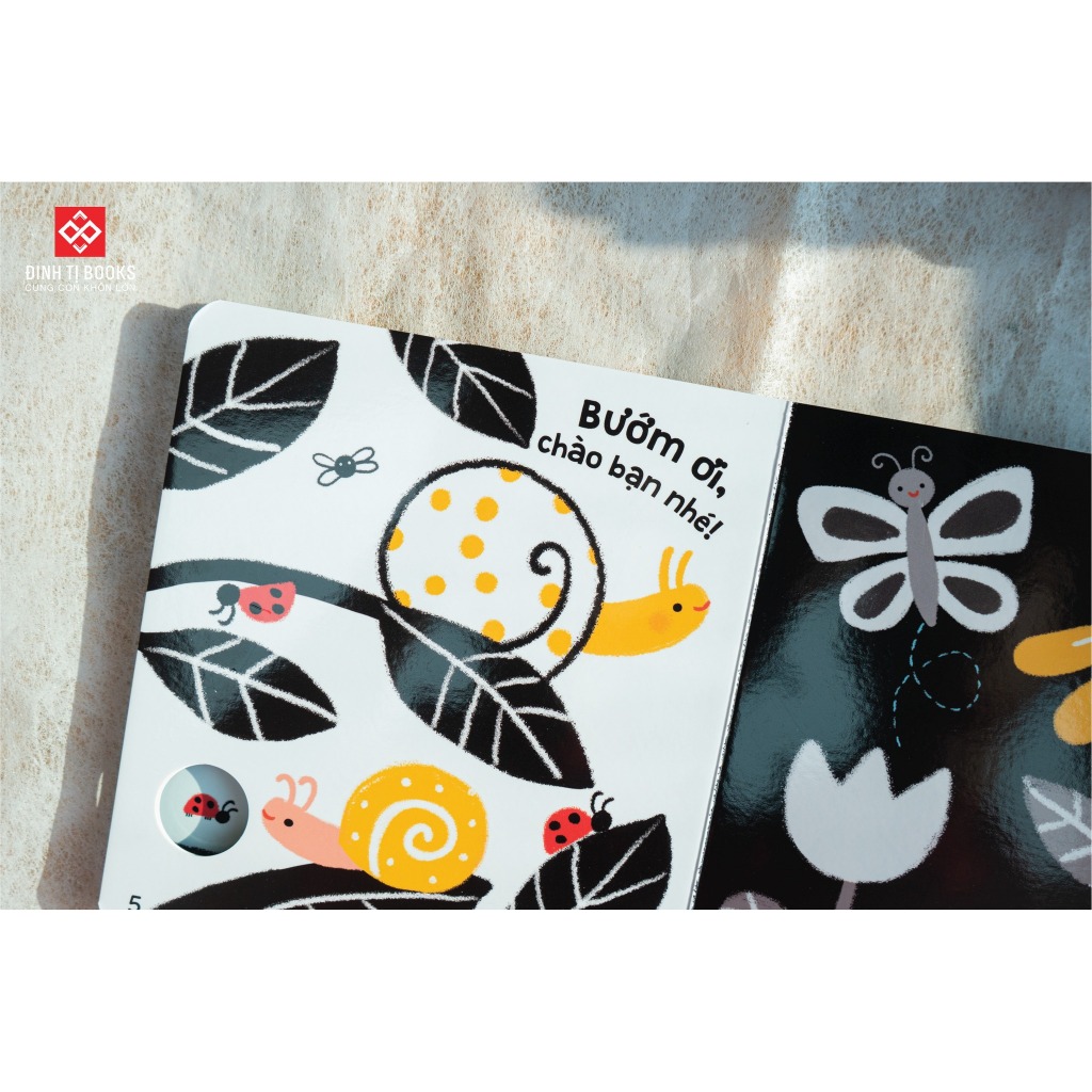 Ảnh Sách kích thích thị giác - Đen trắng và màu sắc tương phản cho bé 0 -3 tuổi - Đinh Tị Books 3