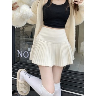 [DELIZ] Chân váy dạ xếp ly tennis dáng ngắn form xòe nhiều màu basic hottrend thu đông hàn quốc CV30