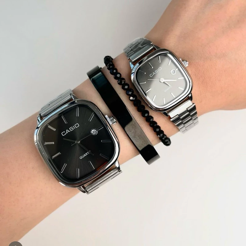 Đồng hồ cặp Casio A138 nam nữ dây thép không gỉ