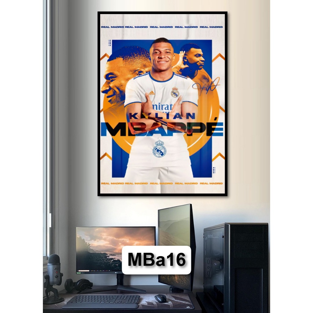Tranh Poster Bóng Đá Kylian Mbappé Bằng Gỗ Tráng Gương Có Khung Decor Nhà Không Gian Làm Việc - Treo Tường - Treo Phòng