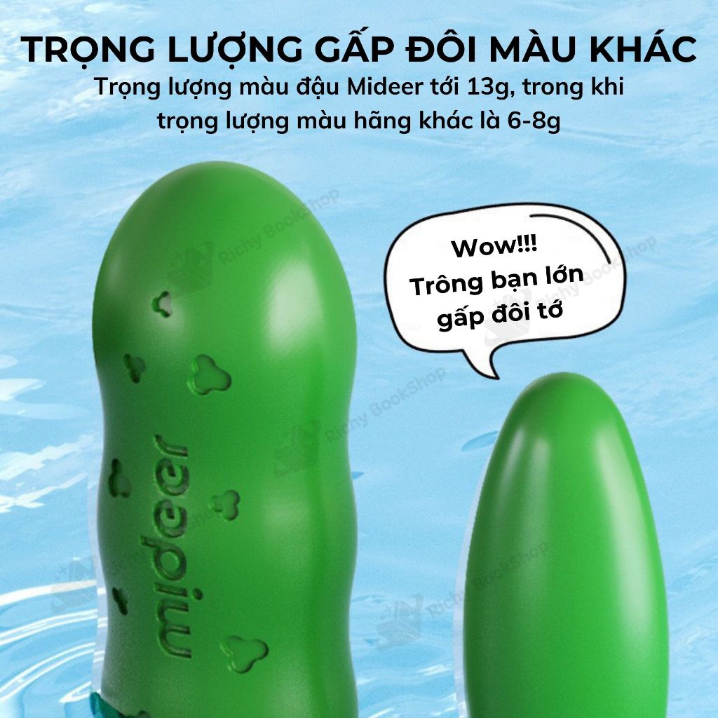 Màu sáp Lụa quả Đậu Pease Crayons Mideer, Bút Sáp Màu Hữu Cơ An Toàn cho bé 1-3 tuổi