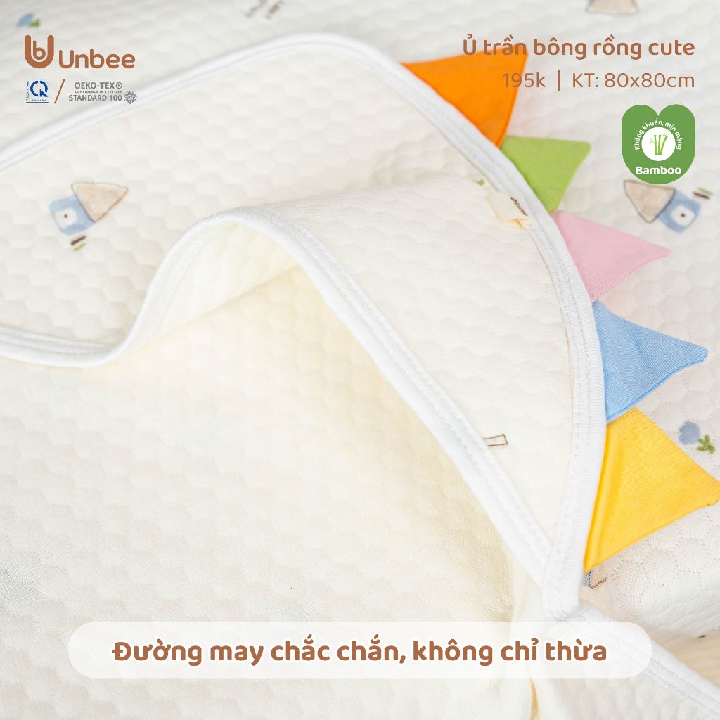 Ủ Choàng Chần Bông Mùa Đông Cho Bé Kích Thước 80 x 80 cm