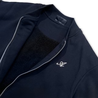Set Bộ Nỉ Áo Chần Lông Cừu Khóa Kéo 2 Đầu, Quần Ống Suông Menswear