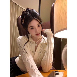 Áo Len Mềm Cardigan Cao Cấp Đính Hạt Ngọt Ngào