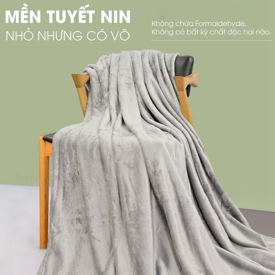 Ảnh Chăn Mền tuyết NIN siêu mềm mịn 130x200cm nhiều màu sắc, chăn sofa, chăn đắp văn phòng 2