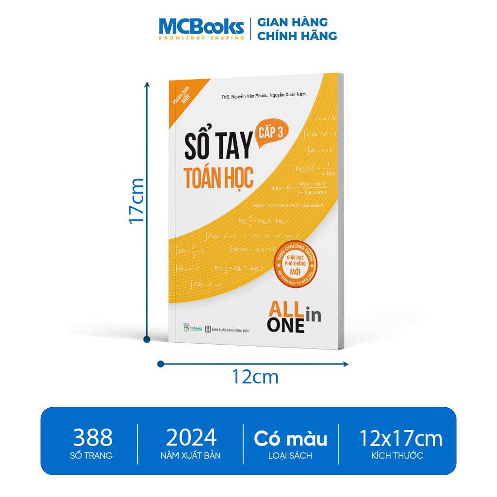 Sách - Sổ tay toán học cấp 3 - All in one