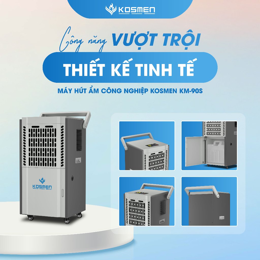 Ảnh Máy Hút Ẩm Công Nghiệp Kosmen KM-90S Dung Tích Bình Nước 8L - Hàng Chính Hãng Bảo Hành 24 Tháng 3