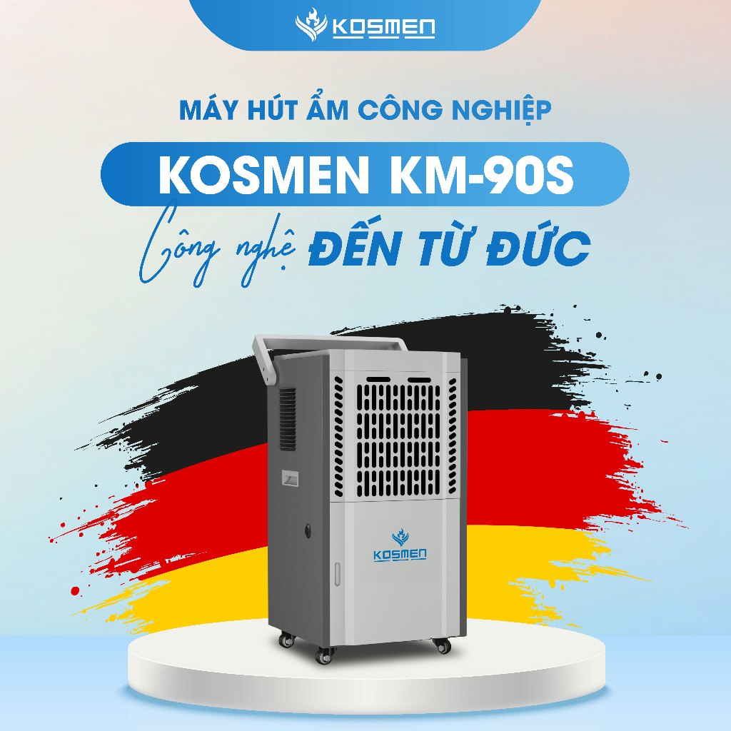 Ảnh Máy Hút Ẩm Công Nghiệp Kosmen KM-90S Dung Tích Bình Nước 8L - Hàng Chính Hãng Bảo Hành 24 Tháng 4