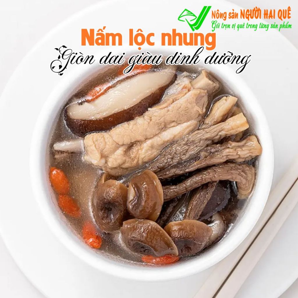 Nấm lộc nhung non (cây nhỏ) - Giòn dai, bổ dưỡng, khó cưỡng 📦 Hút chân không | Nông sản HAI QUÊ
