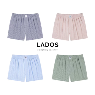 Quần đùi ngủ mặc nhà nam LADOS-4155 chất kate mềm mát họa tiết caro trẻ trung, kháng khuẩn, kiểu dáng basic