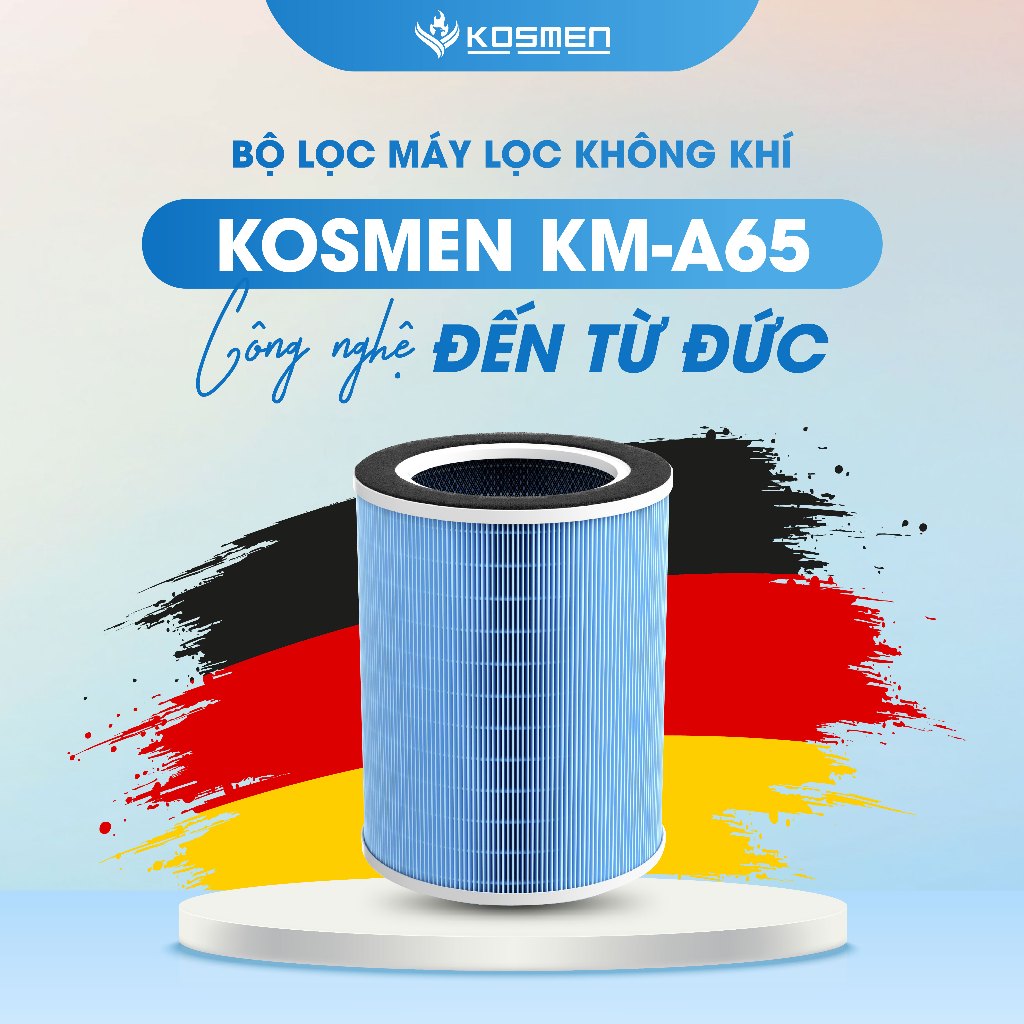 Ảnh Lõi Lọc Không Khí Kosmen KM-A65 Màng Lọc Than Hoạt Tính Loại Bỏ 99,97% Bụi Mịn - Hàng Chính Hãng 3