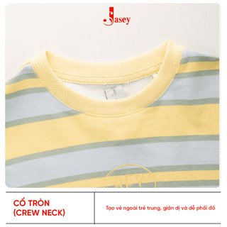 Áo nỉ nữ dáng crotop JASEY, áo thu đông dài tay hở eo chuẩn size mã 3163