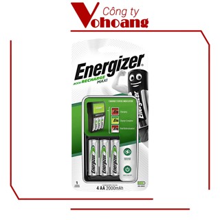 Bộ sạc Energizer Charger kèm 4 pin sạc AA 2000mAh, tự ngắt sạc