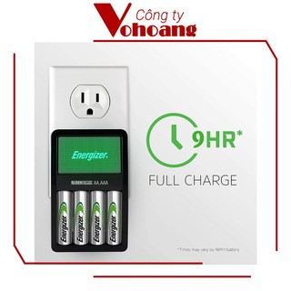 Bộ sạc Energizer Charger kèm 4 pin sạc AA 2000mAh, tự ngắt sạc