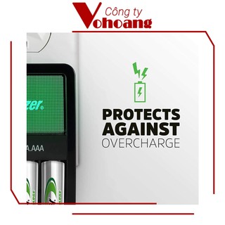 Bộ sạc Energizer Charger kèm 4 pin sạc AA 2000mAh, tự ngắt sạc