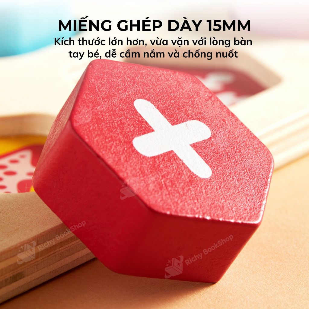 Bảng chữ cái và số bằng gỗ MIDEER
