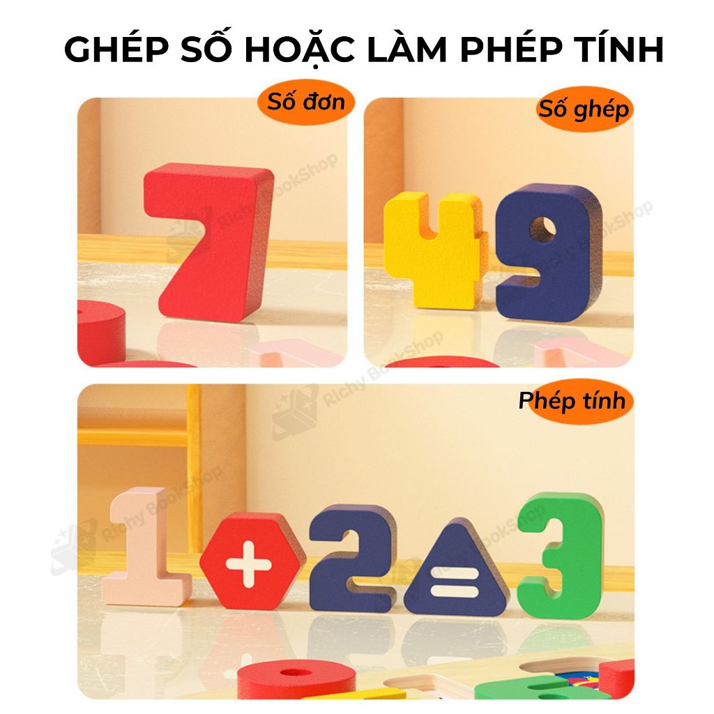 Bảng chữ cái và số bằng gỗ MIDEER
