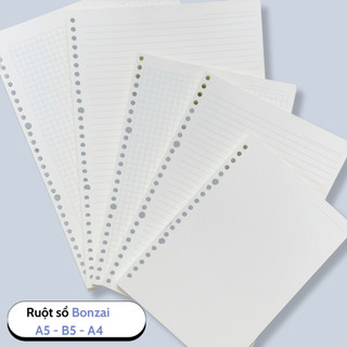 Ruột Sổ Còng, Giấy Refill Fort Nhật Bản Cao Cấp Size A5 B5 A4 Định Lượng 100GSM/120 Trang - BONZAI