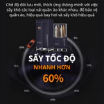 Tủ Sấy Quần Áo NMI MART Máy Sấy Đa Năng Gấp Gọn Công Suất Lớn 1850W, Khử trùng bằng I-on tiết kiệm điện — ảnh 3