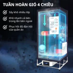 Máy Sấy Quần Áo NMI MART Tủ Sấy thông minh khử khuẩn an toàn, 2 Chế Độ Sấy, Tiết Kiệm không gian 1850W Khô nhanh — ảnh 2
