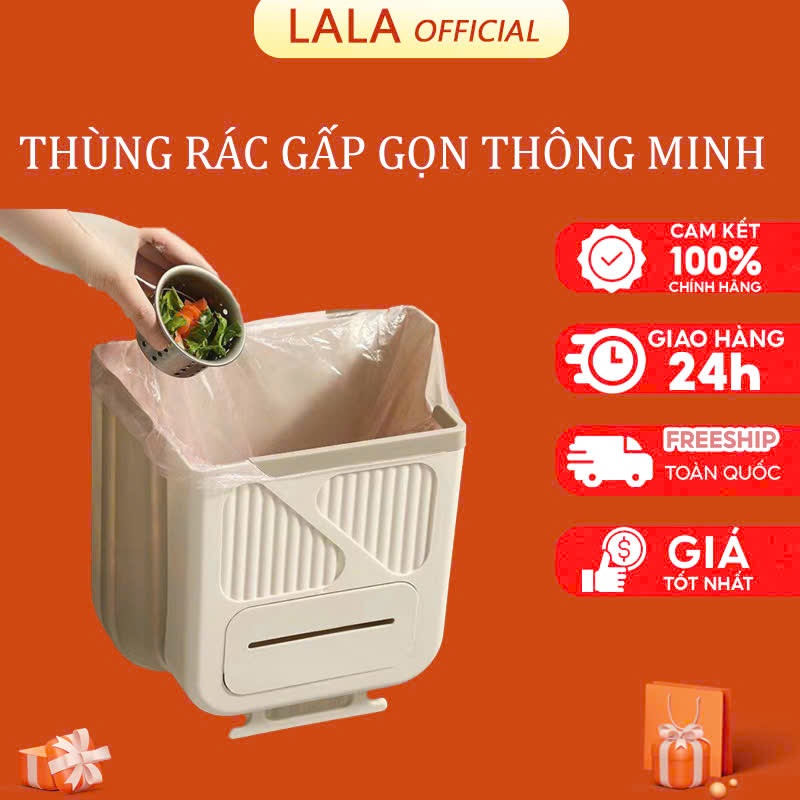Thùng Rác Treo Tủ Bếp LALA, Gấp Gọn Thông Minh Dung Tích 10L Có Ngăn ...