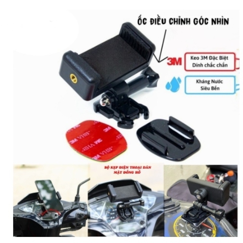 Kẹp Điện Thoại Dán Lên Mặt Đồng Hồ Xe Máy và Giá Đỡ Điện Thoại Folding F10, K3/ Kẹp chân gương xe máy C2. LMS