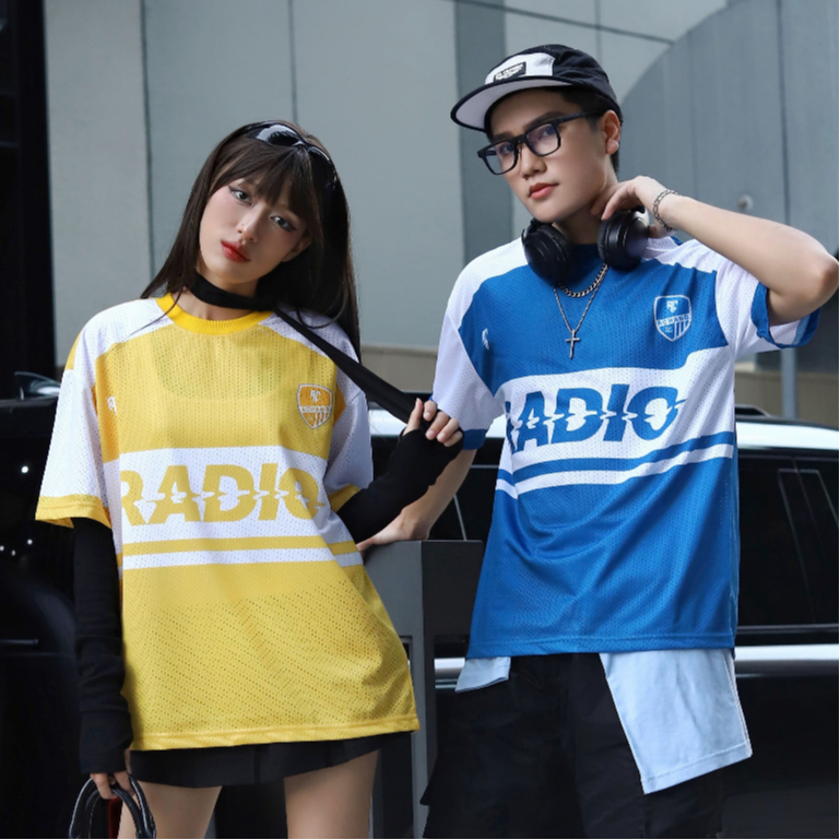 Áo Thun Mesh Radio Achang cổ tròn Nam Nữ form Boxy