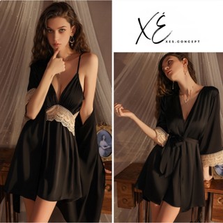 Váy 2 dây lụa phối ren thêu lưng kiểu ( V4 )